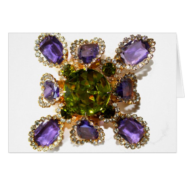 Purple Amethyst Diamonds Emeralds jewellery  (Front Horizontal)