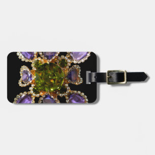 Purple Amethyst Diamonds Emeralds jewellery  Luggage Tag