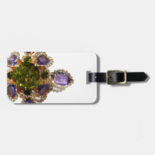 Purple Amethyst Diamonds Emeralds jewellery  Luggage Tag
