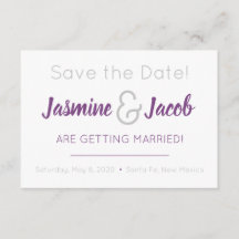 Purple Amethyst Enregistrer la carte de date