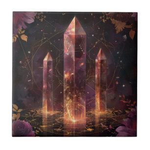 Purple Amethyst Galaxy Fantasy Pattern Tile