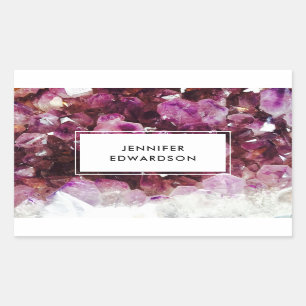 Purple amethyst gemstone crystal professional sticker