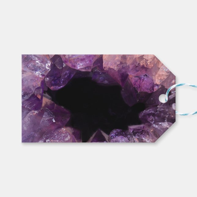 Purple Amethyst Gift Tags (Front (Horizontal))