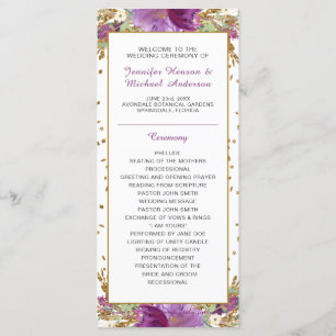 Purple Amethyst Gold Parties scintillant programme