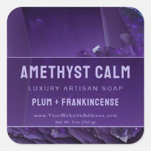 Purple Amethyst Luxury Artisan Product Label