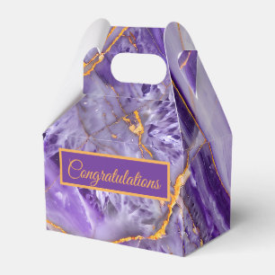 Purple Amethyst Pattern Favor Box