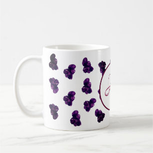 Purple Amethyst Pierres Motif Mug classique