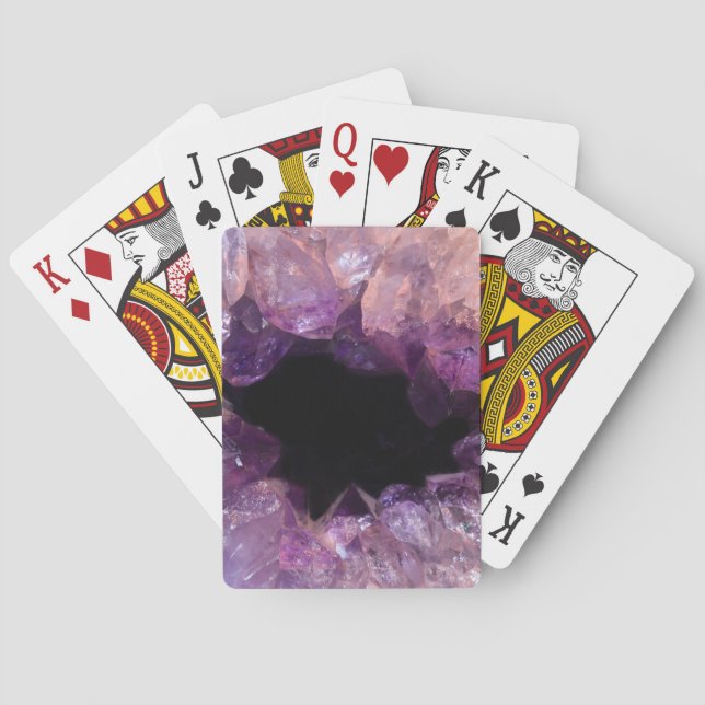 Purple Amethyst Playing Cards (Back)