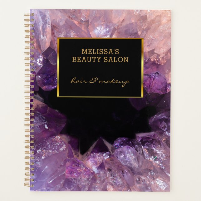 Purple amethyst professional appointment planner (Front)
