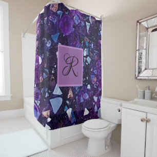 Purple Amethyst Quartz Crystal Monogram