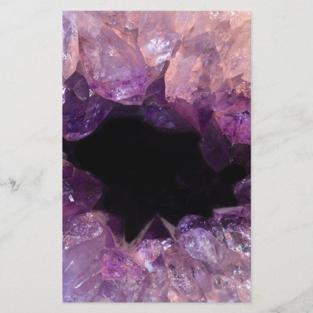 Purple Amethyst Stationery (Front)