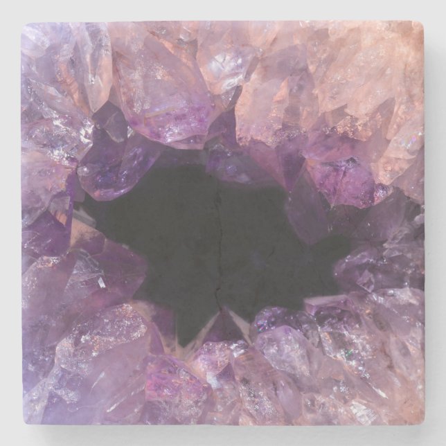 Purple Amethyst Stone Coaster (Front)