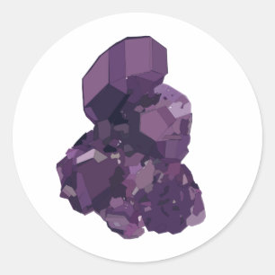 Purple Amethyst Vector Art Sticker