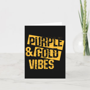 Purple & Gold Game Day Football Shirt School A Card