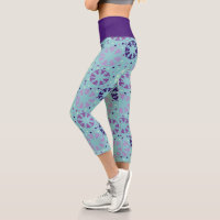 Purple and Aqua Patterned Synchronized Swimming