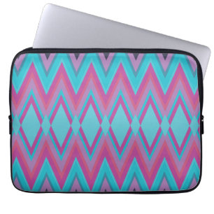 Purple and Aqua Tribal Laptop Sleeve