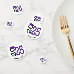 Purple and Black 2025 Graduation  Confetti