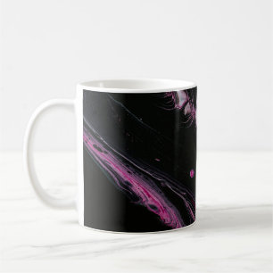 Purple and black abstract illustration coffee mug