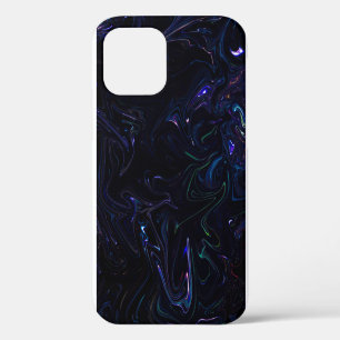 Purple and black abstract painting iPhone 12 case