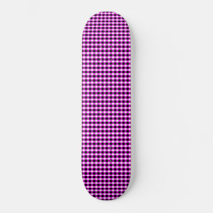 Purple And Black Checks,  Skateboard