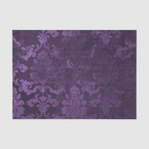 Purple and Black Damask Tissue Paper