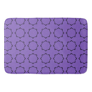 Purple and black Decorative Bath Mat