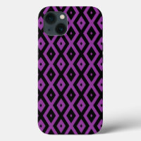 Purple and black diamond pattern Case-Mate iPhone 
