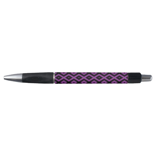 Purple and black diamond pattern pen (Front)
