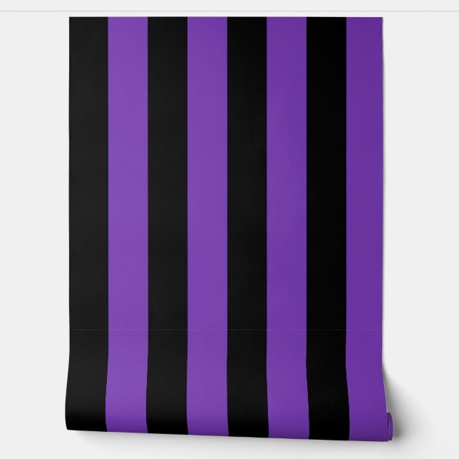 Purple and Black Fancy Stripe Wallpaper (Unrolling)