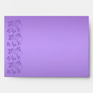 Purple and Black Floral Envelope for 5"x7" Sizes