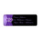 Purple and Black Floral Return Address Label