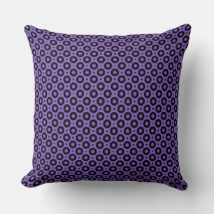 Purple and Black Geo Throw Pillow