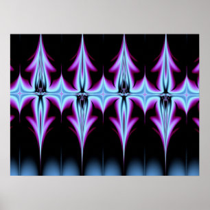 Purple and Black Gothic Pattern Poster