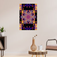 Purple and Black Graphic Artwork, Violet Nature