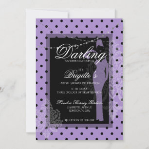 Purple and black Invitation