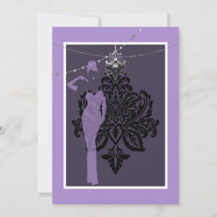 Purple and black Invitation