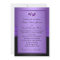 Purple and Black Joined Hearts Monogrammed Invite