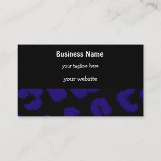 Purple and Black Leopard Pattern Business Card