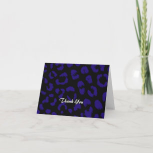 Purple and Black Leopard Pattern Thank You