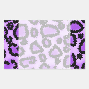 Purple and Black Leopard Print Pattern. Sticker
