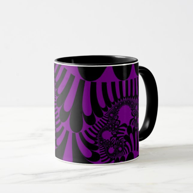 Purple and Black Mod Mug (Front Right)