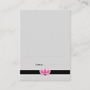 Purple and Black Orchid Folded Place Cards