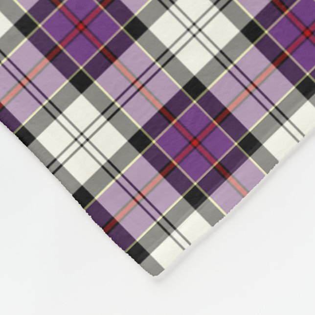 Purple and Black Plaid Culloden Dress Tartan Fleece Blanket (Corner)