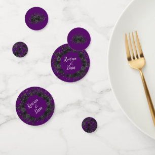 Purple and Black Rose Gothic Wedding Confetti