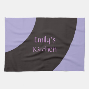Purple and Black Swirl Kitchen Towel