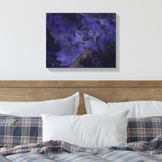Purple and Black Wall Art (Insitu(Bedroom))