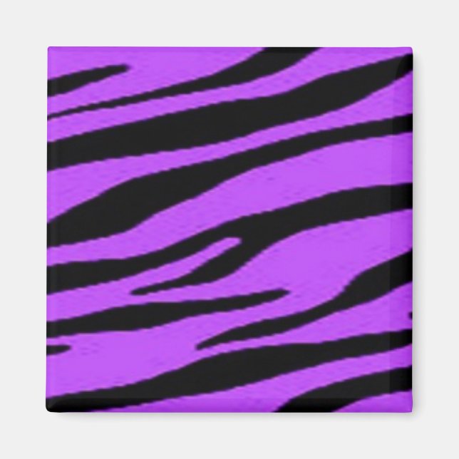 Purple and Black Zebra Magnet (Front)