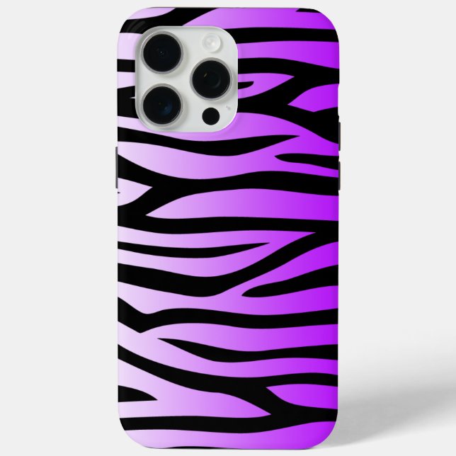 Purple and Black Zebra Print Case-Mate iPhone Case (Back)