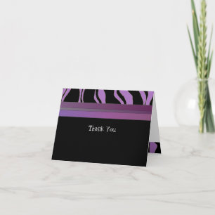 Purple and Black Zebra Stripe Thank You