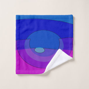 Purple And Blue Abstract 1007 Bath Towel Set